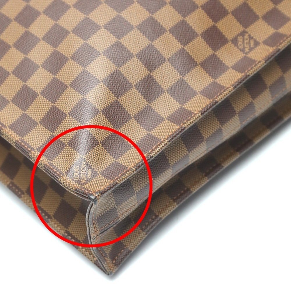 LOUIS VUITTON Brown Damier Canvas Tote Bag - Picture 6 of 15